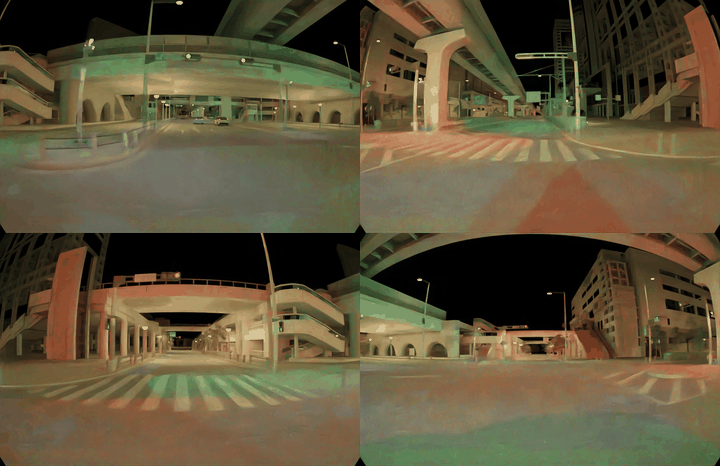 Vehicle multi-camera preview