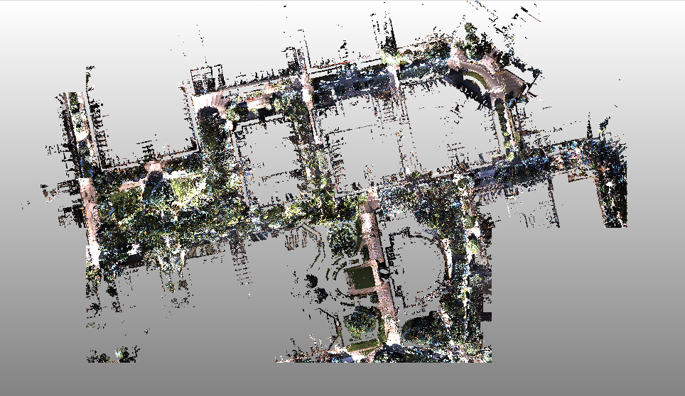 Partial area of the Hongo campus point cloud